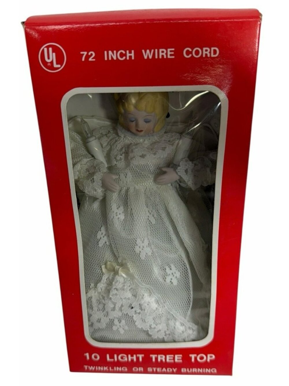 NOS Vintage 10 Light Tree Top Electrified Porcelain Head Angel House of Lloyd